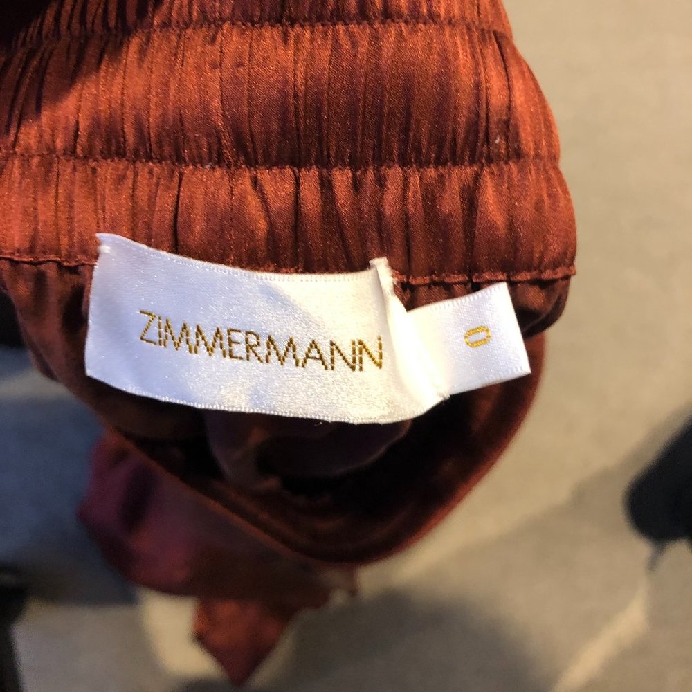 ❤️❤️SOLD❤️❤️ Zimmermann Moss Silk Troussers size 0 - Picture 6 of 6